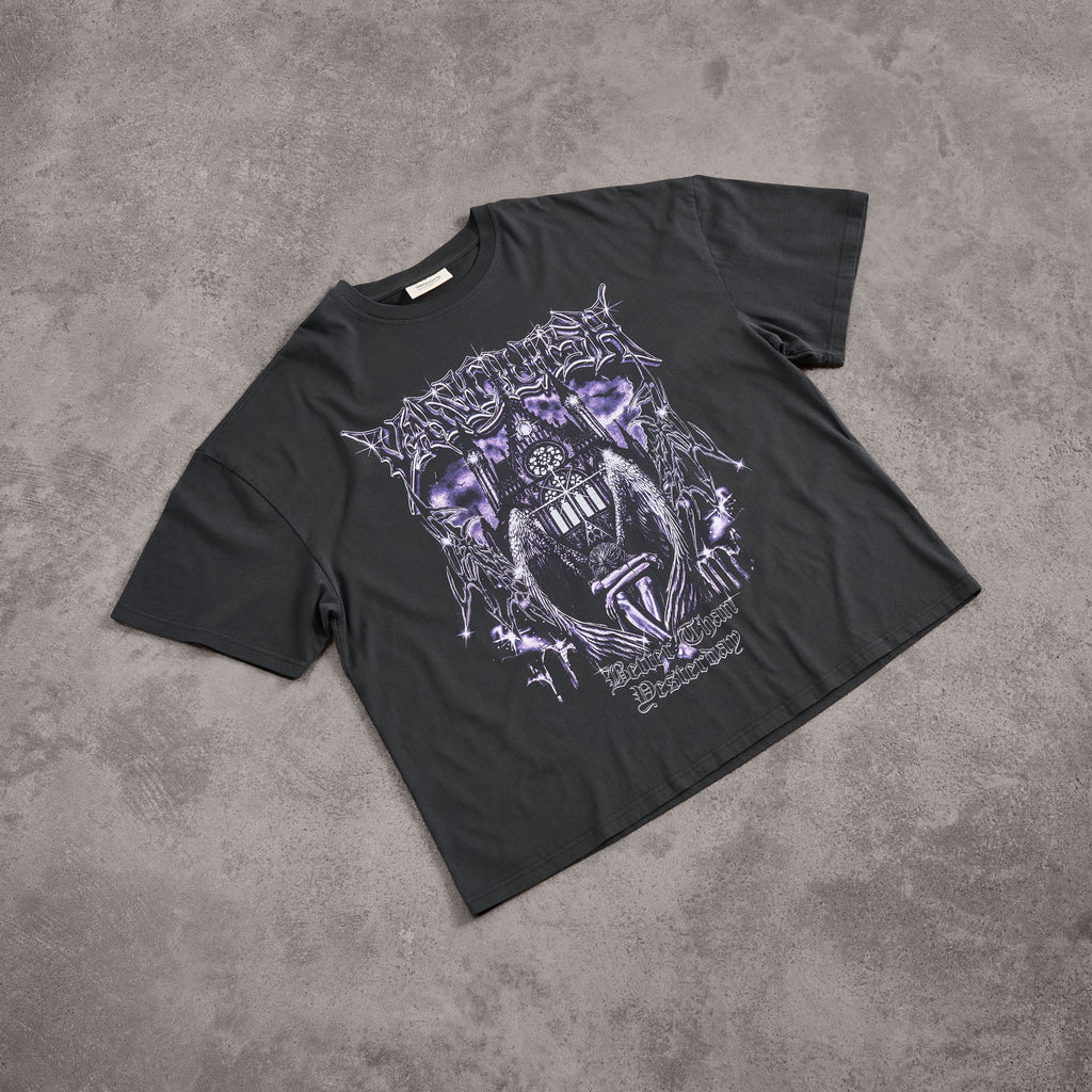 Vanquish Obsidian Black Angel Oversized Boxy T Shirt