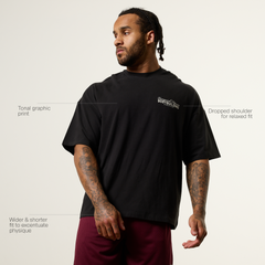 Vanquish Bodybuilding Black Oversized Boxy T Shirt