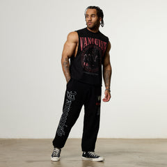 Vanquish Olympus Black Hades Oversized Boxy Cut Off Sleeveless T Shirt