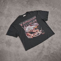 Vanquish Obsidian Black Eagle Oversized Boxy T Shirt