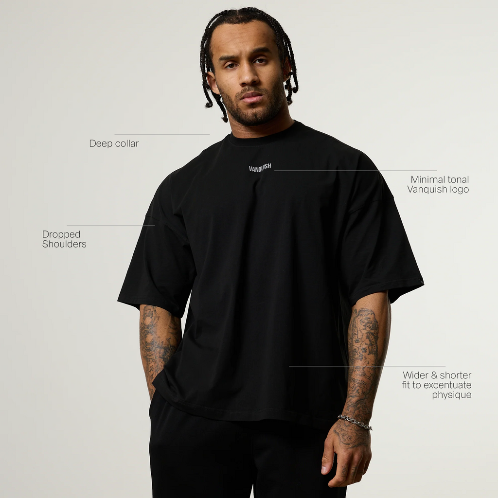 Vanquish Essential V2 Black Oversized Boxy T Shirt