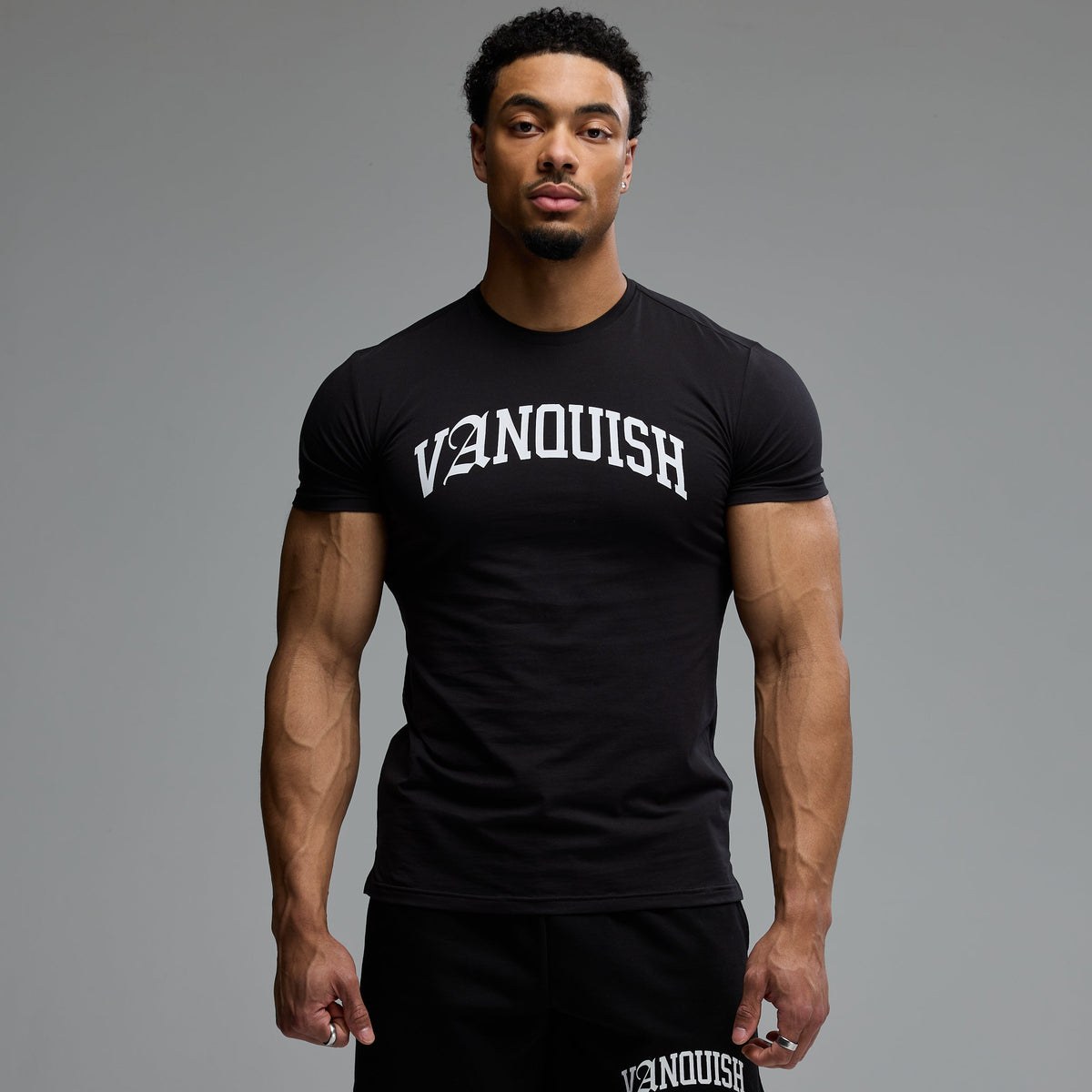 ACADEMY ARCH BLACK SLIM FIT T SHIRT