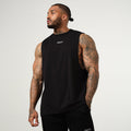 Vanquish Essential Black Oversized Sleeveless T Shirt