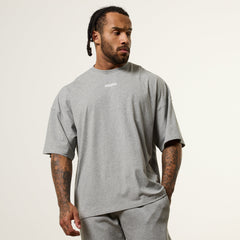 Vanquish Essential V2 Grey Melange Oversized Boxy T Shirt