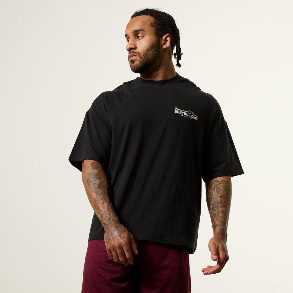 Vanquish Bodybuilding Black Oversized Boxy T Shirt