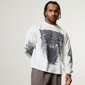 Vanquish Obsidian White Angel Oversized Boxy Long Sleeve T Shirt