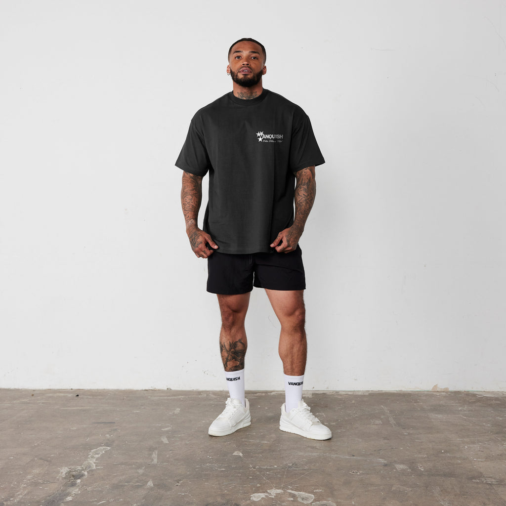 Vanquish Revolve Multi Star Black Oversized T Shirt