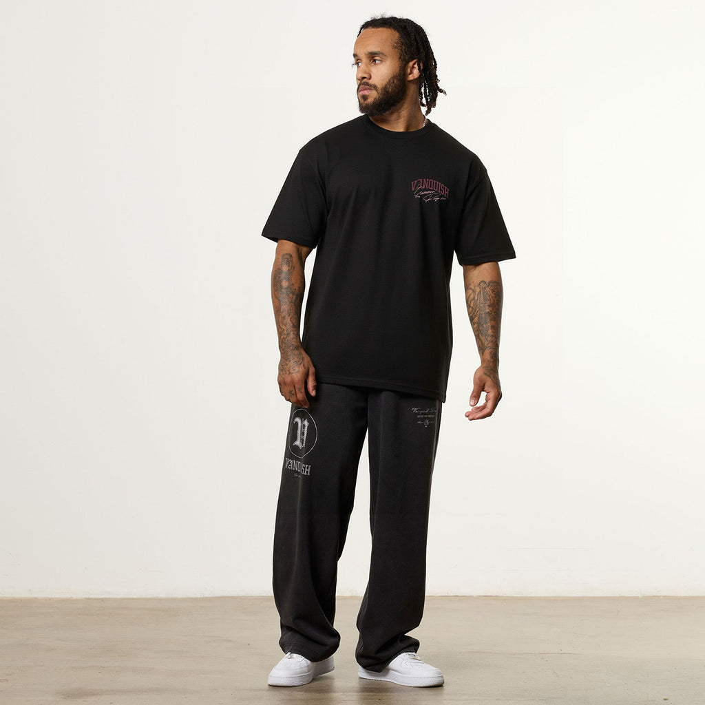 Vanquish Revolve Summer Regime Black & Pink Oversized T Shirt