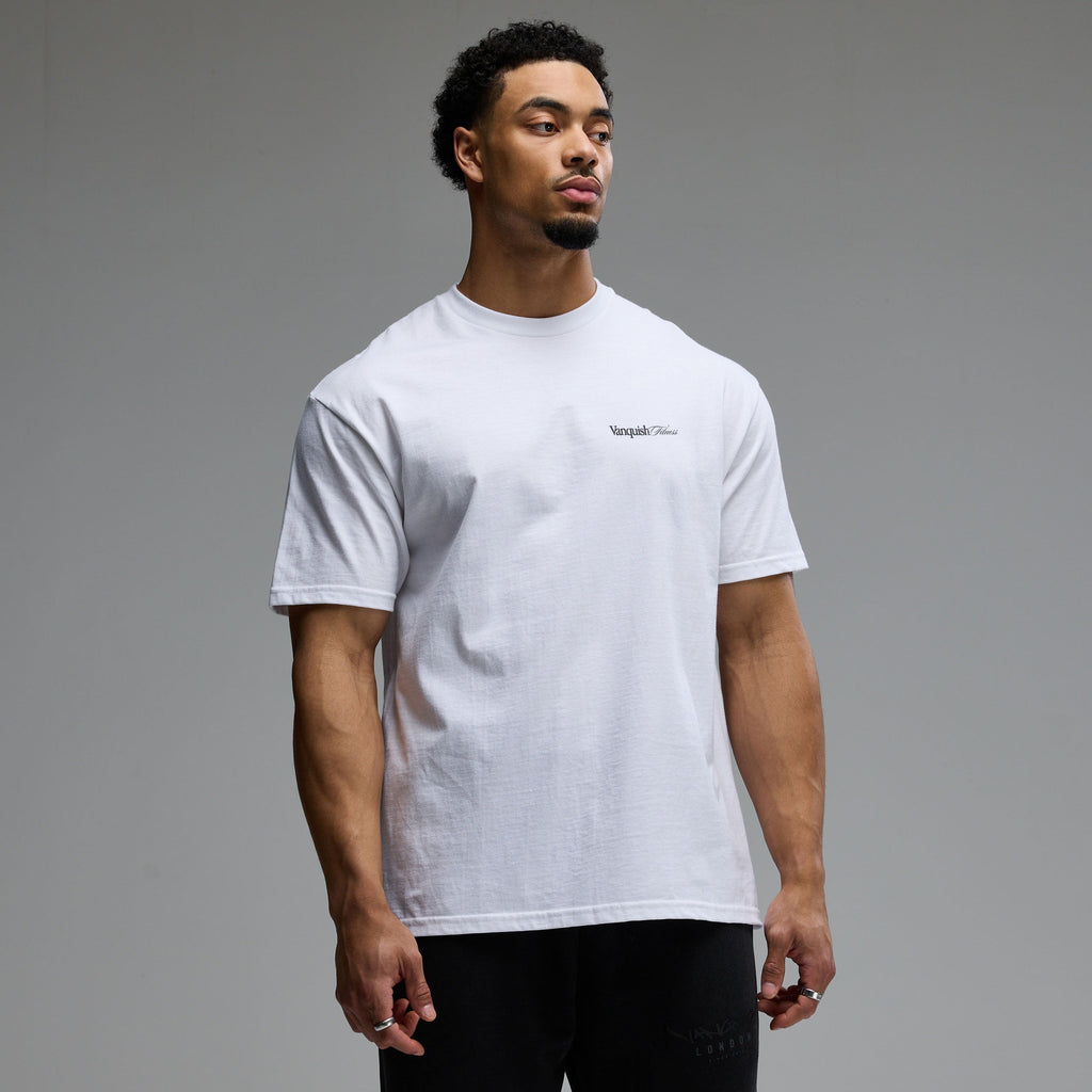 REVOLVE SCRIPT WHITE OVERSIZED T SHIRT