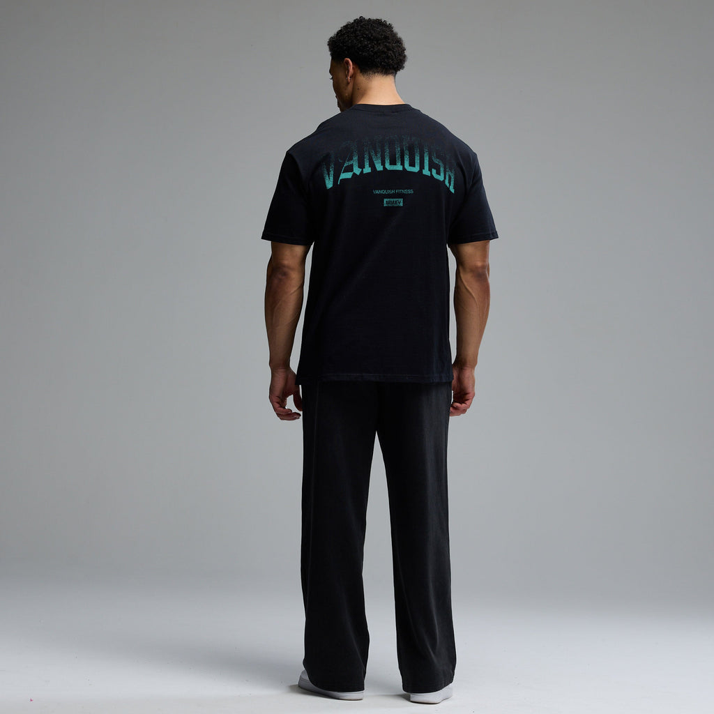REVOLVE FADE AQUA BLACK OVERSIZED T SHIRT