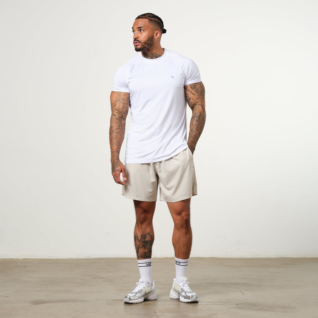 Vanquish Essential White Performance Short Sleeve T Shirt