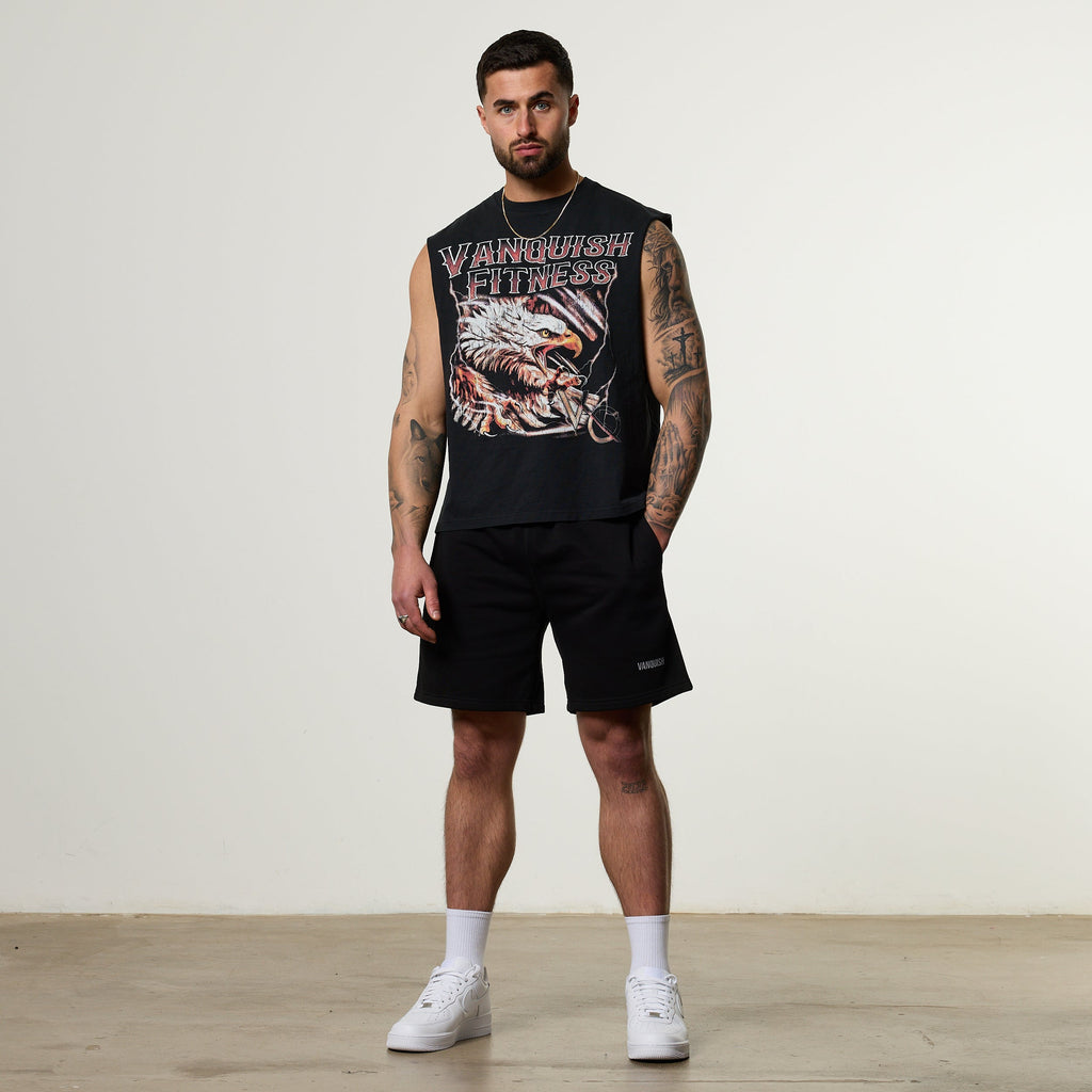 Vanquish Obsidian Black Eagle Sleeveless T Shirt