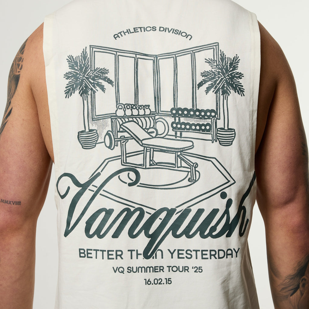 Vanquish Off Season Vintage White Sleeveless T Shirt