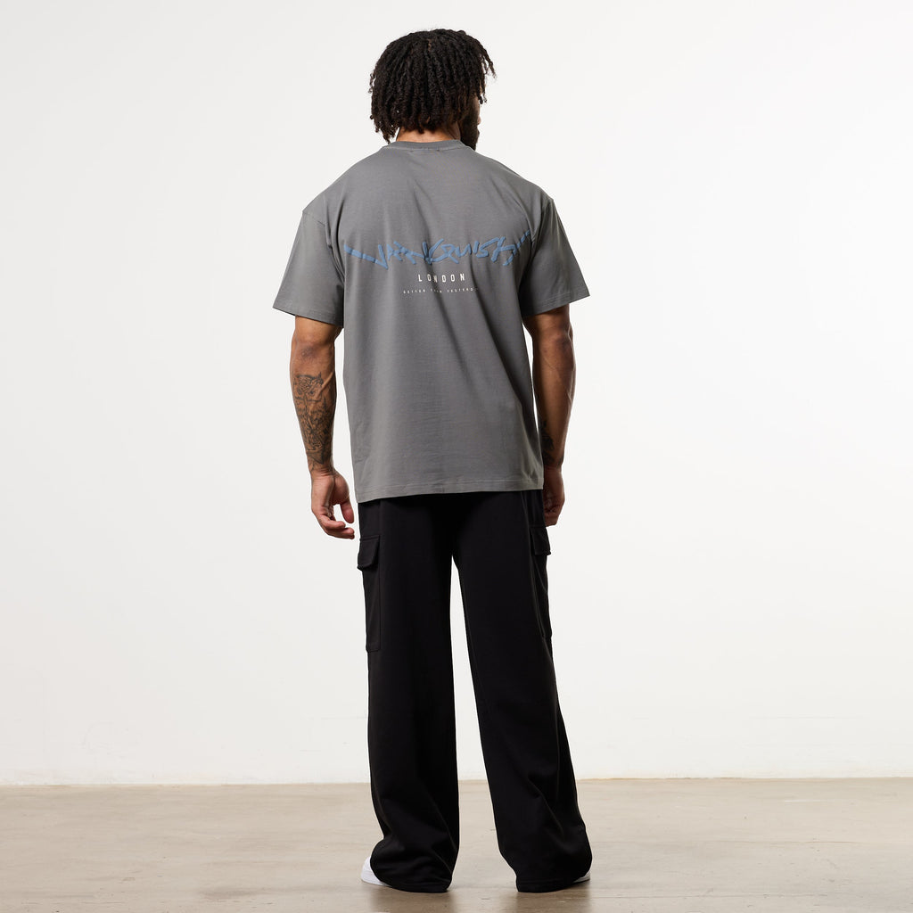 GRAFFITI STORM GREY OVERSIZED T SHIRT