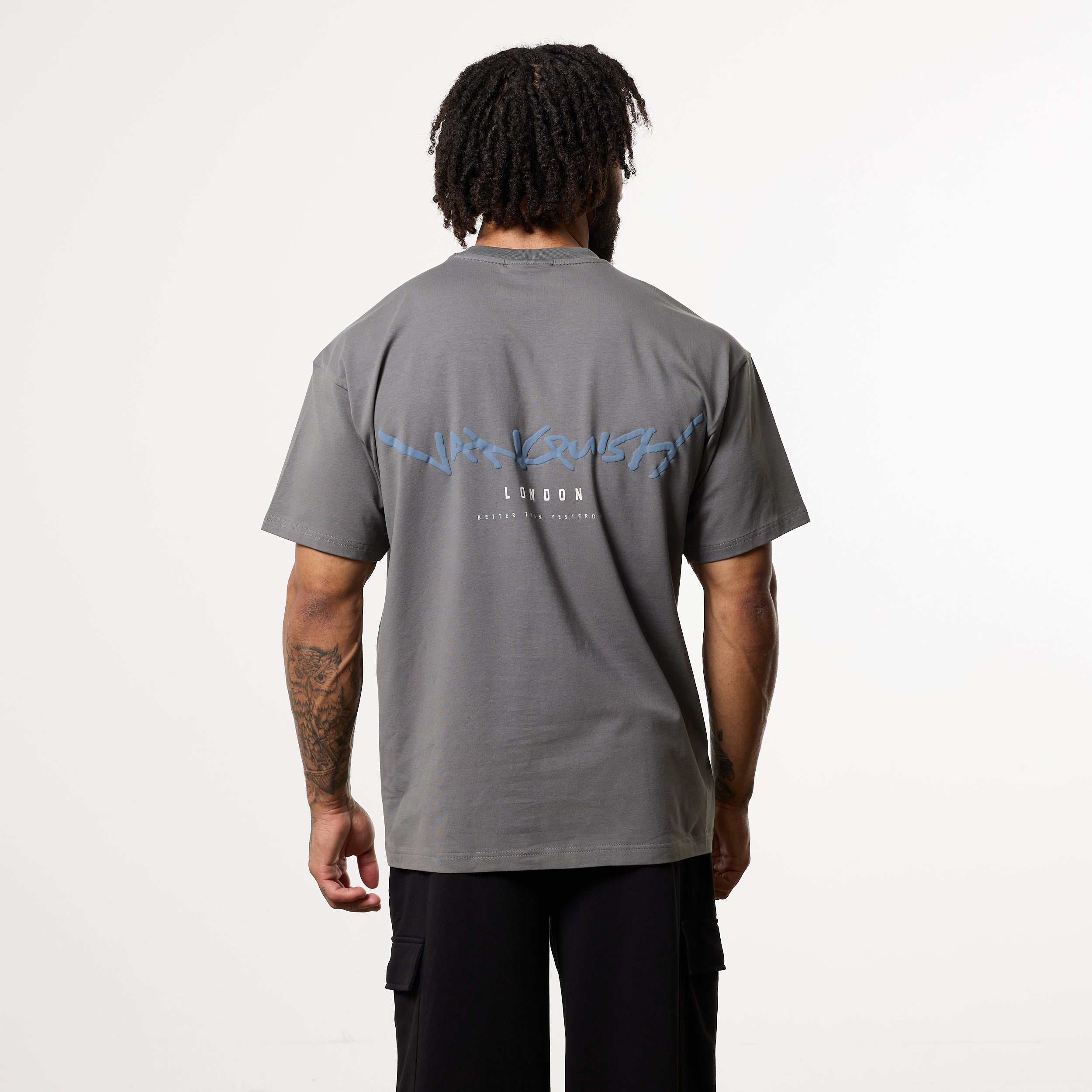 GRAFFITI STORM GREY OVERSIZED T SHIRT