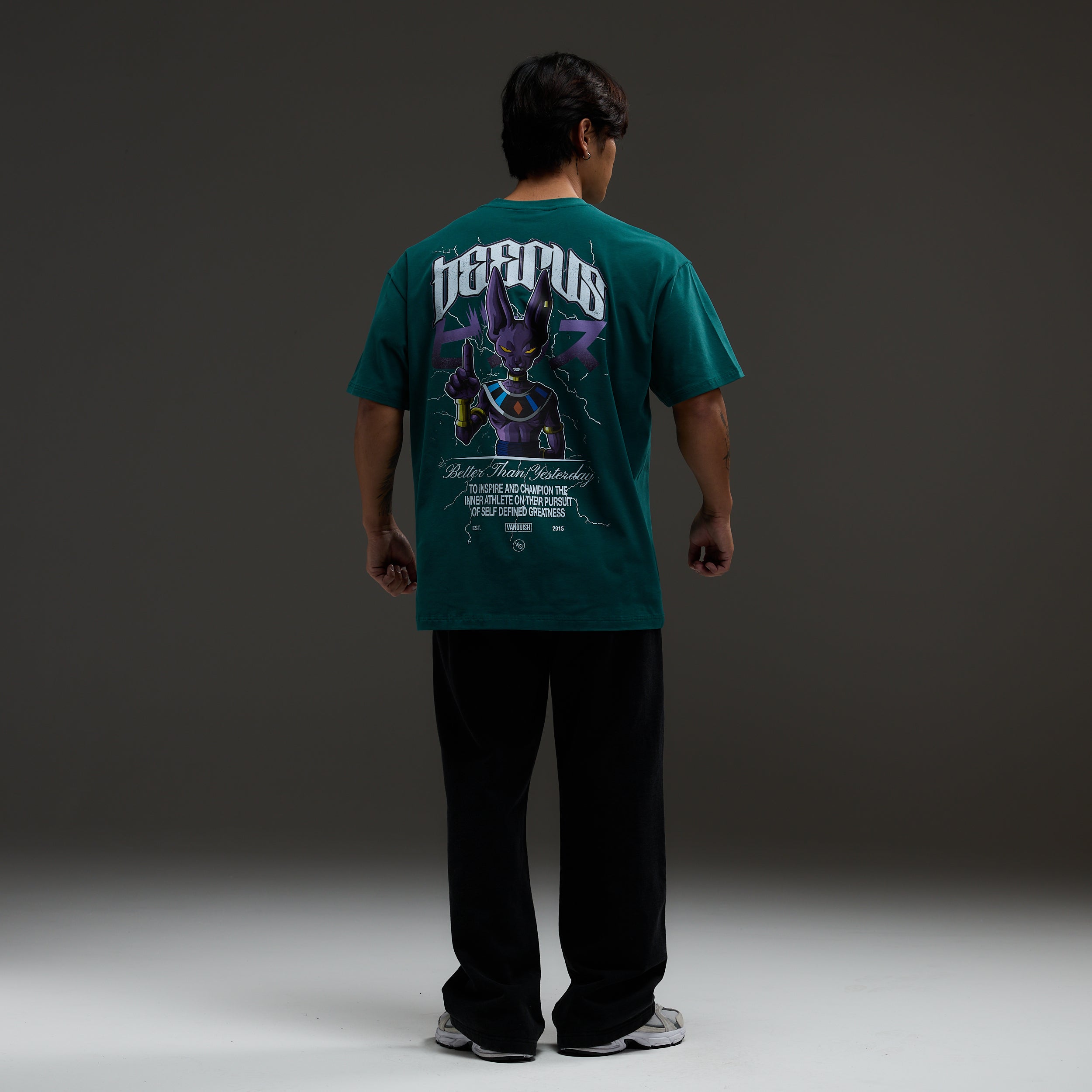 Vanquish DBS Beerus Green Oversized T Shirt