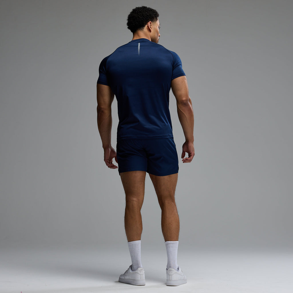 ACADEMY NAVY SLIM FIT PERFORMANCE T SHIRT