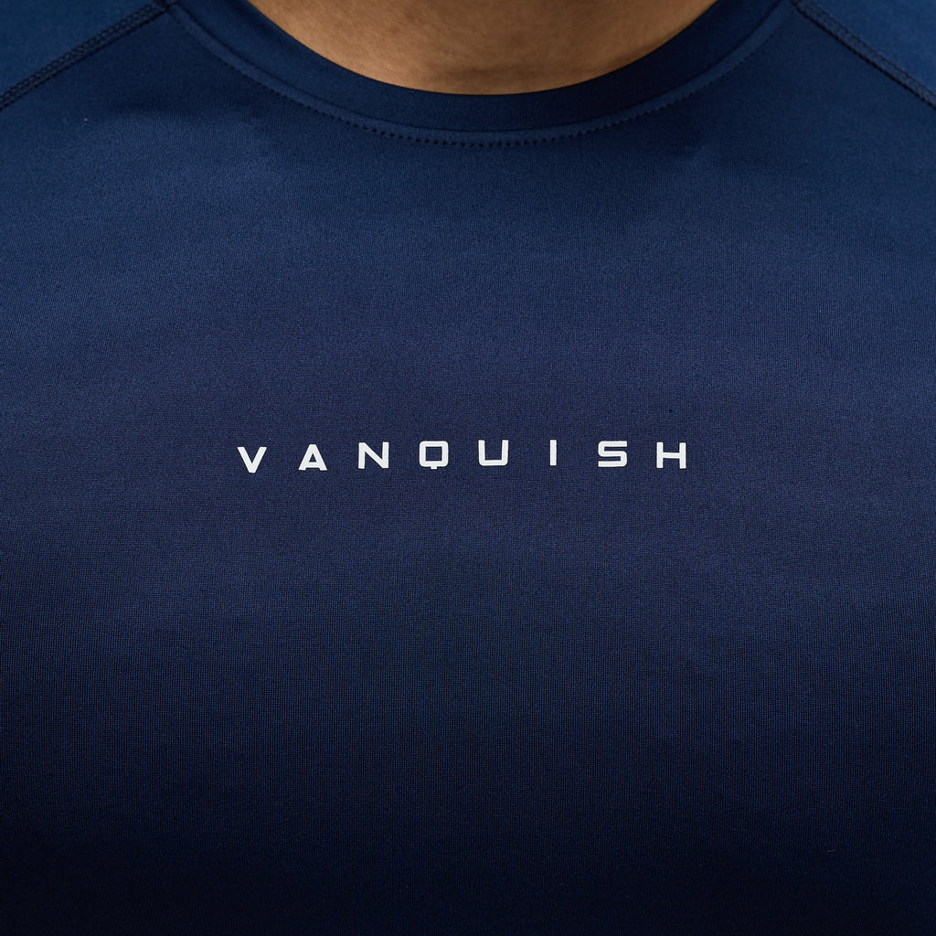 ACADEMY NAVY SLIM FIT PERFORMANCE T SHIRT