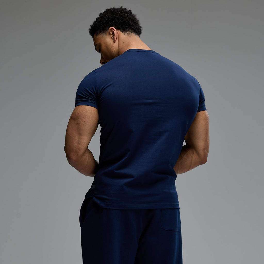 Vanquish Essential Navy Slim Fit Short Sleeve T Shirt
