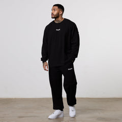 Vanquish Dark Script Black Oversized Long Sleeve T-Shirt