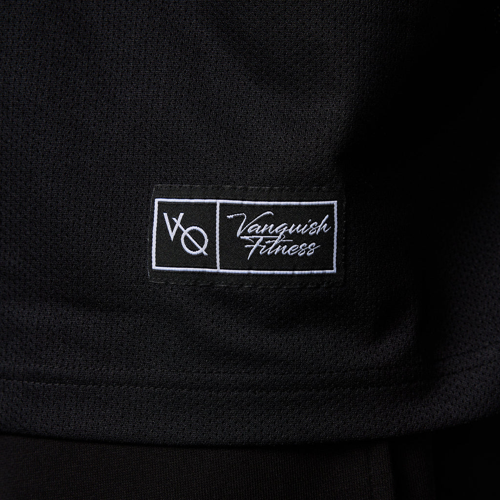 Varsity Black Oversized Boxy Football Jersey