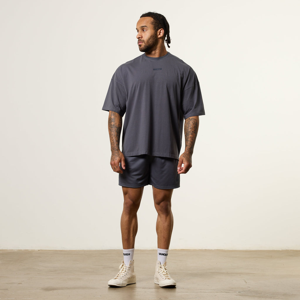 Vanquish Essential V2 Denim Blue Oversized Boxy T Shirt
