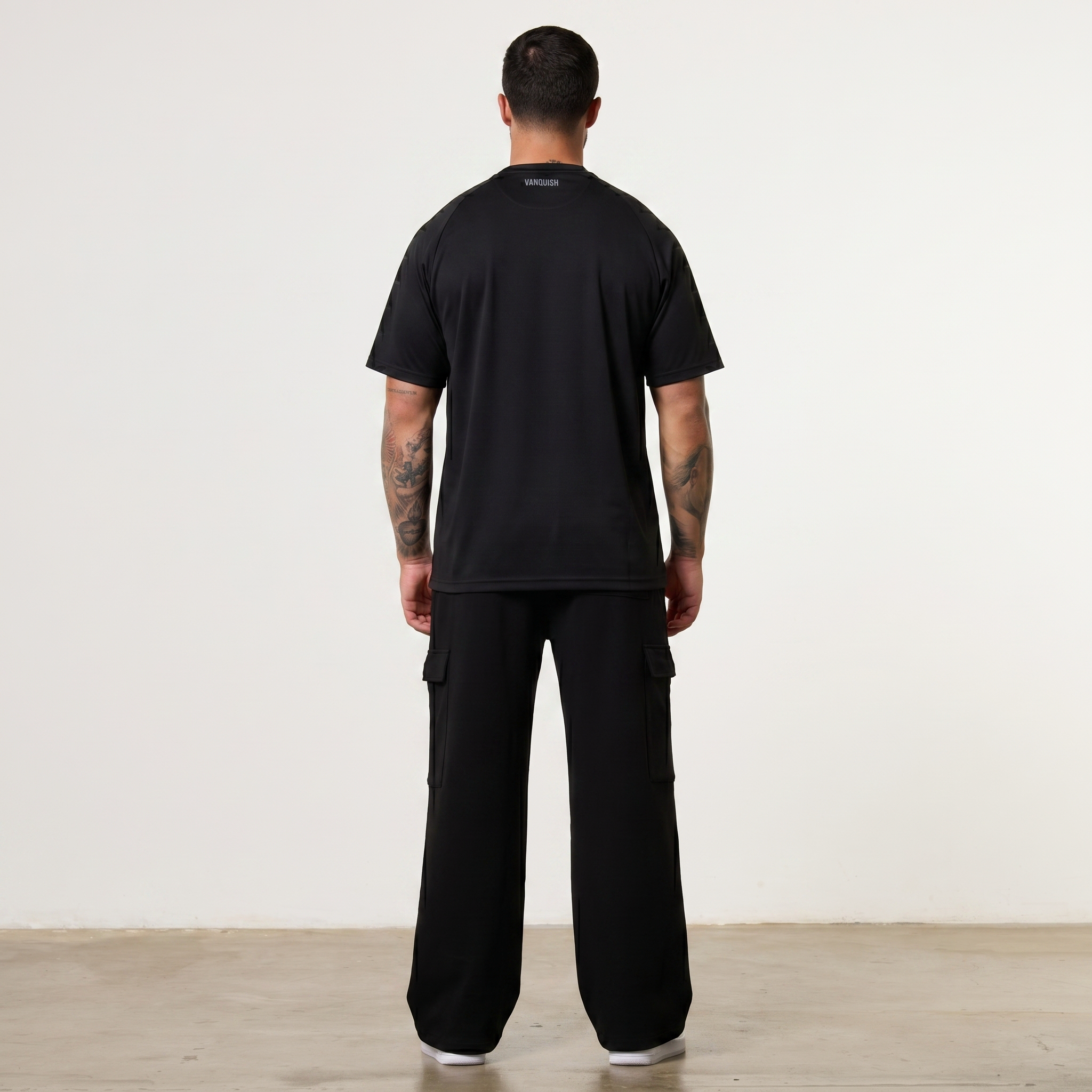Vanquish Essential Black Performance Oversized T Shirt