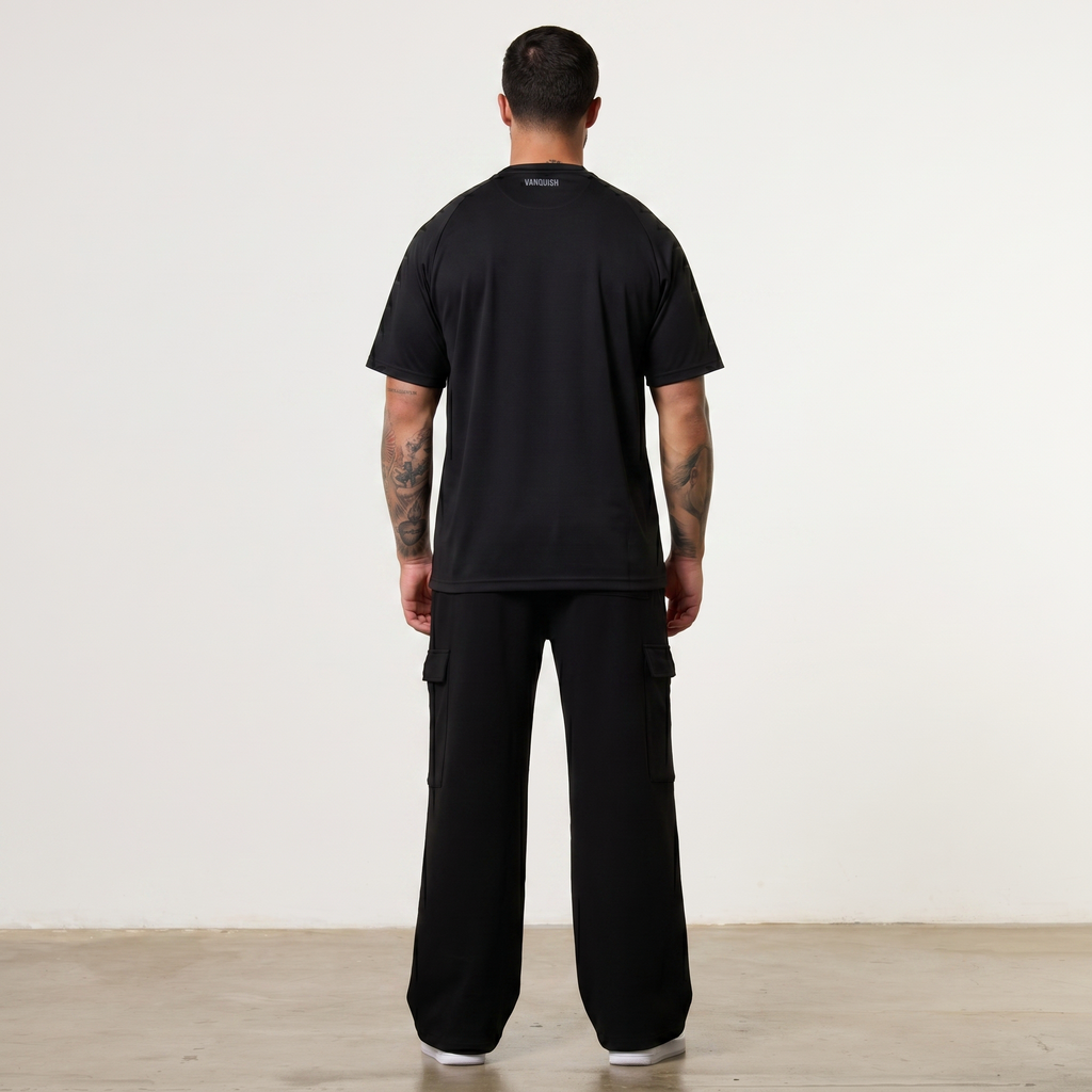 Vanquish Essential Black Performance Oversized T Shirt
