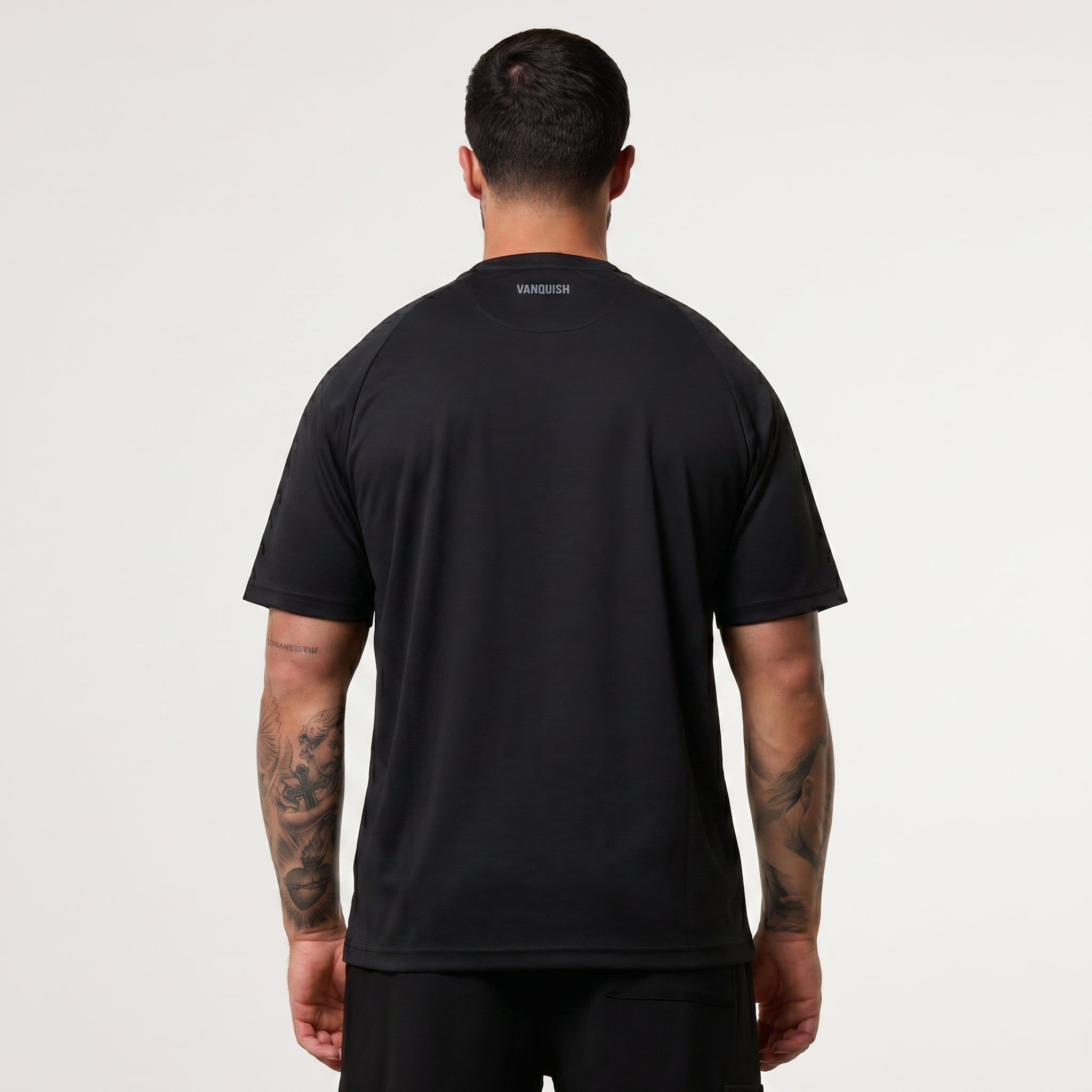 Vanquish Essential Black Performance Oversized T Shirt
