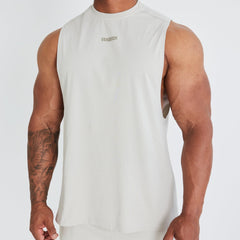 Vanquish Essential Stone Oversized Sleeveless T Shirt