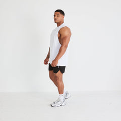 Vanquish Essential White Oversized Sleeveless T Shirt